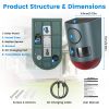 Ultrasonic Solar Motion Activated Animal Repeller 3-In-1 with Ultrasonic Sound Alarm Strobe Light 4 Modes Ip55 Waterproof to remove Varmints