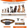Dog Training Collar Ip65 984Ft Waterproof Pet Beep Vibration Electric Shock Collar 3 Channels Rechargeable Transmitter Receiver Trainer With Recording
