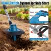 Battery Powered Tiller 800W 21V Cultivator 3.0Ah With 8.66" Width 6.69" Depth Manganese Steel Tines For Soil Cultivation Weeding Garden Lawn