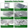 Live Animal Trap Cage 27X7.5X8In Folding Catch And Release Steel Humane Cat Trap For Racoons Stray Cats Rabbits Beavers Hedgehogs Chipmunk Small Anima