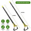 Adjustable SS Garden Hoe 46.06In Handheld Stirrup Hula Hoe Scuffle Loop Hoe Gardening Rake Weeding Loosening Soil