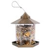 Hanging Outdoor Wild Bird Gazebo Feeder Large Capacity 6 Feeder Ports For Garden Patio Yard Park Weatherproof Easy To Refill