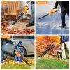 Cordless Leaf Blower Handheld Battery Powered Air Blower Max 124Mph 300Cfm With 2 Adjustable Speeds 2Pcs 18V 2000Ma Battery And Charger