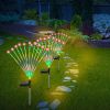 Solar Firefly Swaying Decorative Lights 2Pcs Ip65 Waterproof Landscape Pathway Stake Patio Yard Night Light