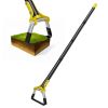 Adjustable SS Garden Hoe 46.06In Handheld Stirrup Hula Hoe Scuffle Loop Hoe Gardening Rake Weeding Loosening Soil