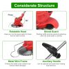 Cordless Grass Trimmer Rechargeable Weed Cutter With 2 Alloy Saw Blades 2 Alloy Blades 10 Plastic Blades 2 Rechargeable Batteries
