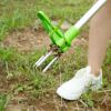 Weed Puller Twister Stand Up Root Removal Hand Tool 3 Claws Aluminum Grass Manual Remover 38.98In Long Handle W/ Foot Pedal
