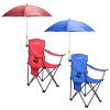 Camping Chair Lightweight Foldable Outdoor Chair With Cup Holder Detachable Sun Canopy Carrying Bag 330Lbs Max Load Backyard Garden Garages