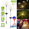 Solar Powered Starburst / Firework Lights 240 Led Garden Path Decor Lights 2Pcs