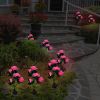 Solar Powered Outdoor Rose Flower Led Decorative Lights 2Pcs Water Resistant Pathway Stake Lights For Garden Patio Yard Walkway