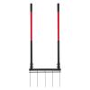 Broad Fork, 5-Tine Pitchfork with Dual Fiberglass Handles, Heavy Duty Garden Fork , Ergonomic U-Shaped Design Broadfork Hand Tiller