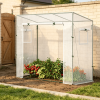 Outdoor Portable Walk-in Greenhouse PE Cover Roll-up Zipper Door Gardening Tool for Plant Growth Protection