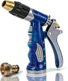 Garden Hose Nozzle, Metal Upgraded High Pressure Water Hose Nozzle, Duty Spray Nozzle with Adjustable, Water Sprayer for Lawn Plants Watering