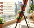 4-Tier Vertical Raised Garden Bed with Drainage Holes And 4 Containers for Easy Gardening Organization