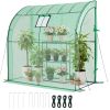 Walk-in Green House, 78 x 39.4 x 78.7 in, Greenhouse with Shelves, High Strength PE Cover with Zipper Door and Steel Frame, Assembly in Minutes