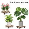 12inch*12inch Square Wooden Plant Cart: Natural Beauty, Easy Mobility, Perfect for Gardening