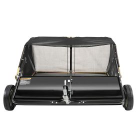 Tow Behind Lawn Sweeper, 50 in Pull Behind Lawn Sweeper, 26 cu. ft Large Capacity Leaf & Grass Collector