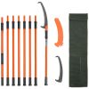 Manual Pole Saw, 7.3-27 ft Extendable Tree Pruner, Sharp Steel Blade High Branches Trimming