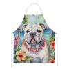 English Bulldog Luau Apron Cooking Kitchen Server Baking Crafts Gardening for Adult Women Men, Unisex, Large, Multicolor