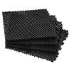 Interlocking Drainage Mat, 12' x 12' Modular Interlocking Cushion, 40 Pcs Splicing Drainage Mats, Non-Slip Black PP Drainage Floor Tile and Shower Mat