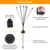 Solar Firefly Swaying Decorative Lights 2Pcs Ip65 Waterproof Pathway Landscape Patio Yard Night Light