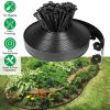 60Ft Non-Digging Plastic Garden Edging Kit Plastic Garden Border With 54 Spikes 2In Tall Border Edging For Garden Lawn Yard Flower Beds