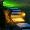 Color Changing Stake Landscape Lights 4Pcs Ip65 Waterproof Led with Remote Control 16 Color Dynamic Lights Lawn, Backyard, Pathway, and Garden
