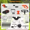 Cordless Grass Trimmer With Wheels 2Pcs 3.0Ah Batteries Rechargeable 3 Types Of Blades Head Angle Adjustable Lightweight