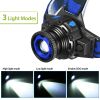 Tactical Led Headlamp Zoomable Torch 3 Light Modes 25000 LUM Camping Backyard Garden Garage