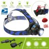 Tactical Led Headlamp Zoomable Torch 3 Light Modes 25000 LUM Camping Backyard Garden Garage