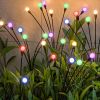 Solar Firefly Swaying Decorative Lights 2Pcs Ip65 Waterproof Pathway Landscape Patio Yard Night Light