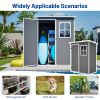 Resin Outdoor Storage Shed 5X3Ft with Floor Lockable Garden Shed With Window Sloped Roof Weather-Resistant Tool Shed For Garden Tools, Supplies, ETC.