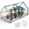 Portable Mini Greenhouse With Roll-Up Zipper Doors Waterproof Uv-Resistant Pvc Cover Hot House For Indoor Outdoor Garden Patio Backyard 70.86*33.46*37