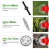 Cordless Grass Trimmer Rechargeable Weed Cutter With 2 Alloy Saw Blades 2 Alloy Blades 10 Plastic Blades 2 Rechargeable Batteries