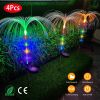 Solar Powered Jellyfish Lights 4Pcs Ip44 Waterproof Decorative Outdoor Lamps 7 Color Changing Night Light