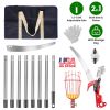 2-In-1 Pole Saw & Fruit Picker With 1.3-9.6Ft Extendable Stainless Steel Pole Manual Tree Pruner With 65Mn Steel Blade Fruit Picking Basket