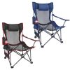 Foldable Camping Chair 330Lbs Ld Heavy Duty Steel Lawn Chair Collapsible Chair With Reclining Backrest Angle Cup Holder Pillow Side Pocket Carry Bag