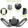 Led Garage Light, Imountek E26/E27 80W 7000Lm 6500K Garage Ceiling Light Deformable Workshop Lamp Die Cast Aluminum Led Ceiling Light Bulbs With 3 Adj