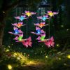 Solar Butterfly 7 Color Changing Wind Chimes For Outside 2Pack Ipx4 Waterproof Outdoor Garden Yard Decor Porch