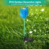 Solar Powered Tulip Garden Light Windmill Waterproof Landscape Stake Lamp Decorative Lawn Lights Garden Yard Driveway Walkway Patio