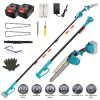 2-In-1 Cordless Pole Saw Mini Chainsaw with Extension Pole 21V Battery 8” Electric Brushless Pole Chainsaw With Auto Oiler Safety Switch 6.4Lbs