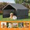 Extra Large Outdoor Dog House Tent 4'X4'X3' Breathable Outdoor Enclosure With 3-Sided Roll-Up Mesh Windows Ground Stakes Storage Bag For Critters