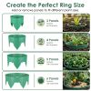 Planting Grow Rings 6Pcs 10In Adjustable For Outdoor Plants Interlocking Pp Plant Protection Rings With Hand Shovel Deep Watering Plant Guards