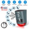 Ultrasonic Solar Motion Activated Animal Repeller 3-In-1 with Ultrasonic Sound Alarm Strobe Light 4 Modes Ip55 Waterproof to remove Varmints
