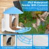 Solar Powered Bird Feeder 2K Bird Watching Camera With Pir Motion Ai Birds Species Identify Two-Way Audio Real-Time App Notification Capture Video