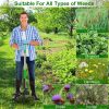 Aluminum Stand Up Weed Puller 38.97In without Bending Kneeling With 4 Claws For Lawn Yard Garden