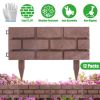 Easy Install Snap-in Garden Landscape Edging Flexible Angle Adjustable Stone Look Yard Border Fence for Garden Lawn Path Flower Bed