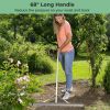 1PC Aluminum Rake with 36 Inch Wide Rake Head and 68 Inch Long Handle