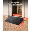 Rubber Threshold Ramp, 4" Rise Threshold Ramp Doorway, 3 Channels Cord Cover Rubber Solid Threshold Ramp