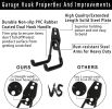 Steel Garage Storage Hooks - 16 Pack Anti-Slip Coating, Heavy Duty Wall Mount Hooks for Hanging Bike, Ladder, Garden Tools